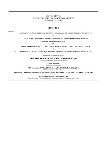 Miniature NatWest Group 20-F Rapport annuel 2019
