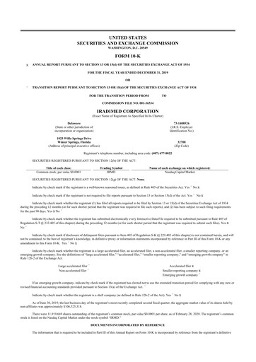 Thumbnail IRadimed 10-K Annual Report 2019