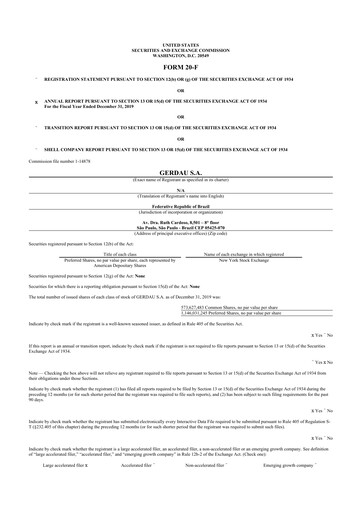 Thumbnail Gerdau 20-F Annual Report 2019