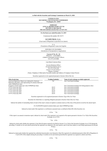 Thumbnail Ecopetrol 20-F Annual Report 2019