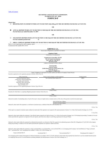 Thumbnail Grifols 20-F Annual Report 2019