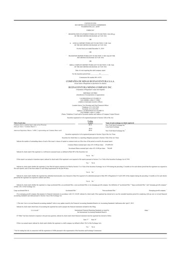 Thumbnail Buenaventura Mining Company  20-F Annual Report 2019