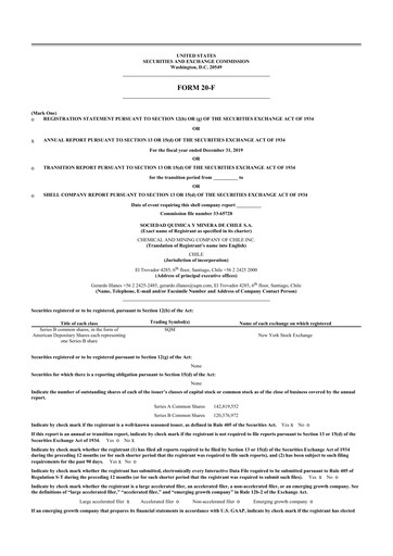 Thumbnail Sociedad Química y Minera 20-F Annual Report 2019