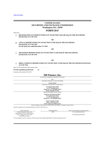 Thumbnail Qifu Technology 20-F Annual Report 2019