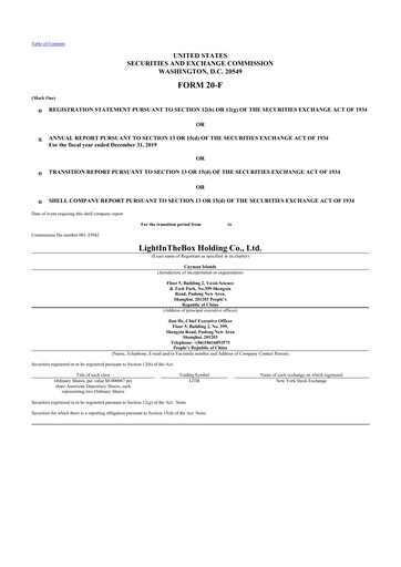 Thumbnail LightInTheBox Holding 20-F Annual Report 2019