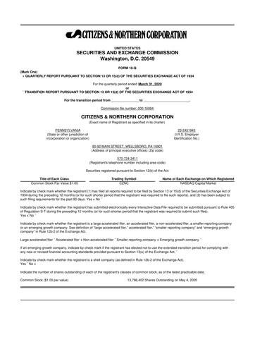 Miniature Citizens & Northern Corp 10-Q Rapport trimestriel 2020 