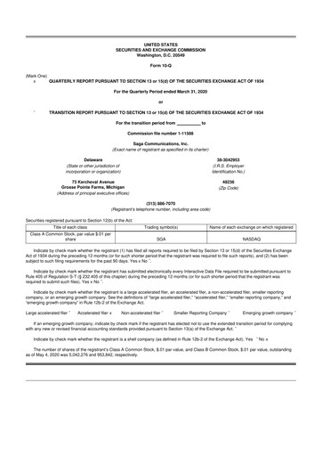 Thumbnail Saga Communications 10-Q Quarterly Report FY2020 