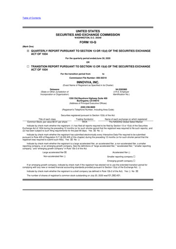 Thumbnail Innoviva 10-Q Quarterly Report FY 