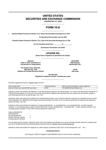 Thumbnail Lipocine 10-Q Quarterly Report FY2020 