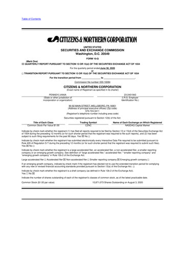 Miniature Citizens & Northern Corp 10-Q Rapport trimestriel 2020 