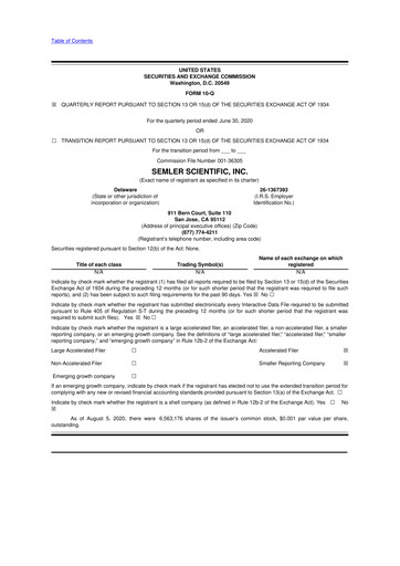 Thumbnail Semler Scientific
 10-Q Quarterly Report FY2020 