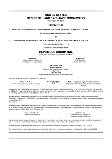 Thumbnail Replimune

 10-Q Quarterly Report FY 