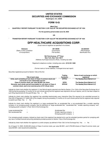 Thumbnail The Oncology Institute 10-Q Quarterly Report FY2020 