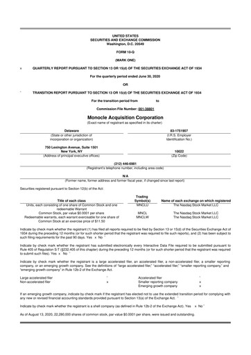 Vorschaubild AerSale 10-Q Quartalsbericht 2020 