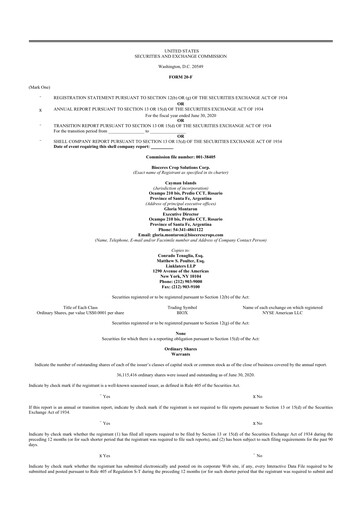 Thumbnail Bioceres Crop Solutions
 20-F Annual Report 2020