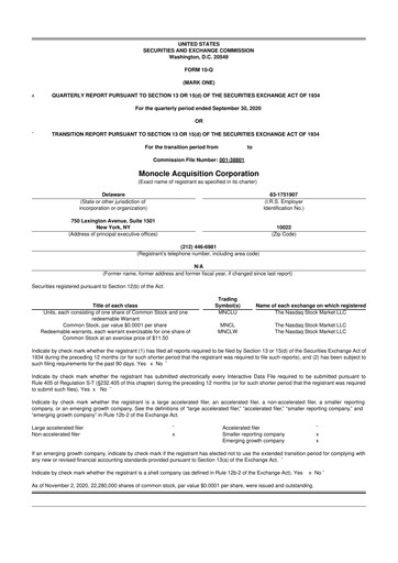 Vorschaubild AerSale 10-Q Quartalsbericht 2020 