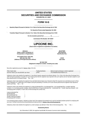Thumbnail Lipocine 10-Q Quarterly Report FY2020 