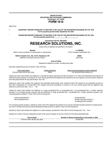 Thumbnail Research Solutions 10-Q Quarterly Report FY2021 