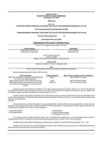 Thumbnail Wheels Up 10-Q Quarterly Report FY2020 