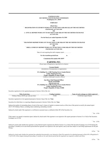 Thumbnail Farmmi
 20-F Annual Report 2020