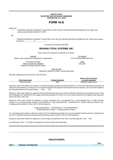 Miniature Inotiv 10-Q Rapport trimestriel 2021 