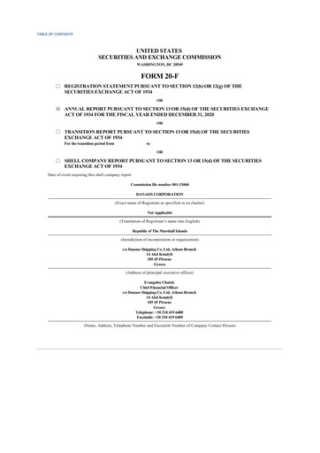 Thumbnail Danaos 20-F Annual Report 2020