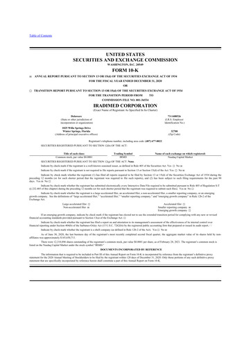 Thumbnail IRadimed 10-K Annual Report 2020