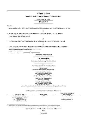 Thumbnail The9 20-F Annual Report 