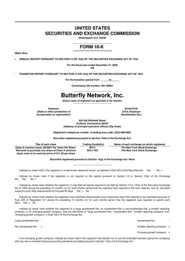 Vorschaubild Butterfly Network 10-K Jahresbericht 2020