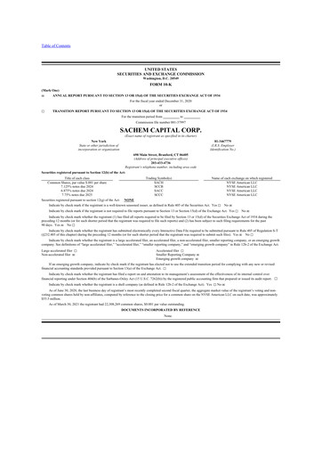 Thumbnail Sachem Capital
 10-K Annual Report 2020