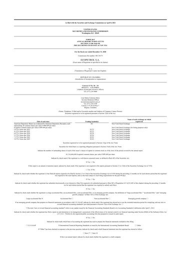 Thumbnail Ecopetrol 20-F Annual Report 2020
