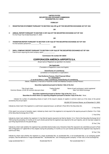 Thumbnail Corporación América Airports 20-F Annual Report 2020