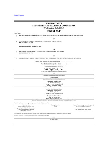 Thumbnail Qifu Technology 20-F Annual Report 2020