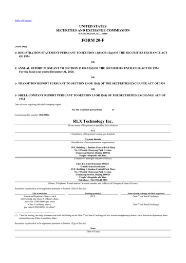 Thumbnail RLX Technology 20-F Annual Report 2020