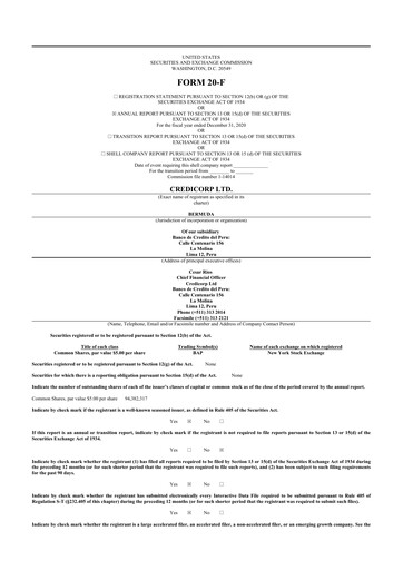 Thumbnail Credicorp 20-F Annual Report 2020