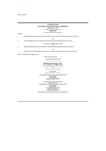 Thumbnail VNET Group 20-F Annual Report 2020