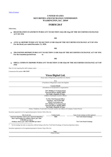 Thumbnail Yiren Digital 20-F Annual Report 2020