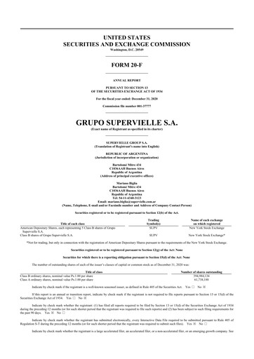 Vorschaubild Grupo Supervielle 20-F Jahresbericht 2020