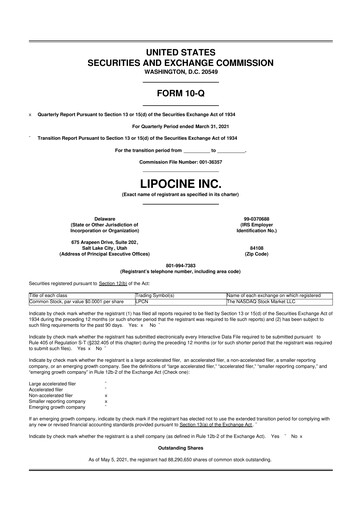 Thumbnail Lipocine 10-Q Quarterly Report FY2021 