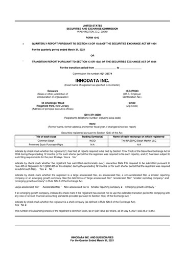 Thumbnail Innodata 10-Q Quarterly Report FY2021 