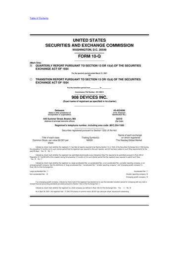 Thumbnail 908 Devices 10-Q Quarterly Report FY2021 