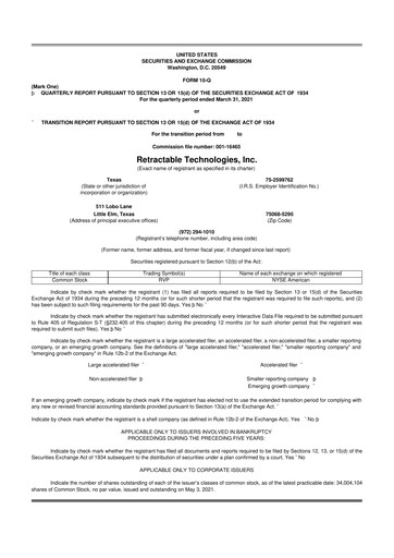 Thumbnail Retractable Technologies 10-Q Quarterly Report FY2021 