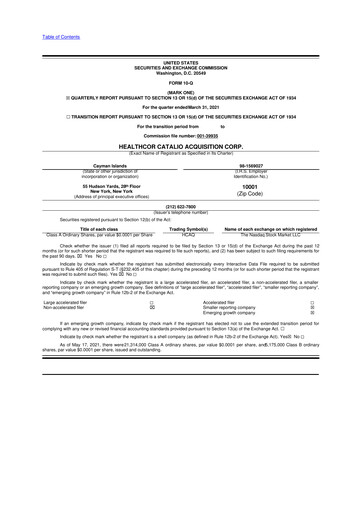 Miniature Hyperfine 10-Q Rapport trimestriel 2021 