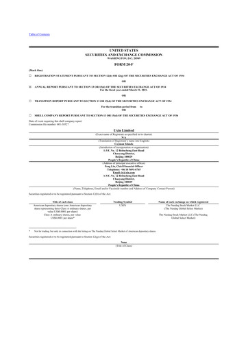 Thumbnail Uxin Limited 20-F Annual Report 2021