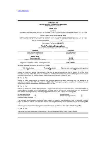 Miniature TechPrecision 10-Q Rapport trimestriel 2022 
