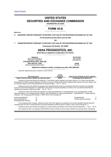 Thumbnail Sera Prognostics 10-Q Quarterly Report FY2021 