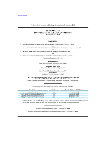 Thumbnail Sasol 20-F Annual Report 2021