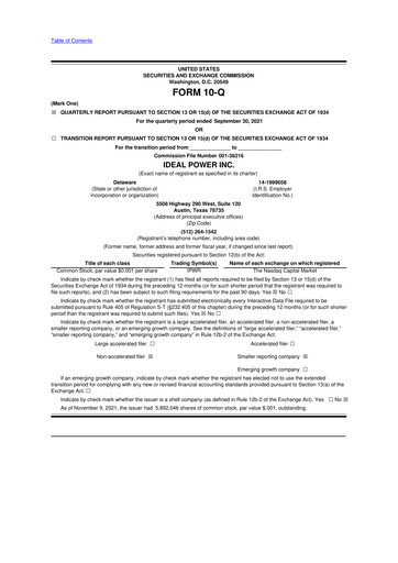 Thumbnail Ideal Power 10-Q Quarterly Report FY 