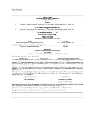Thumbnail Rezolute 10-Q Quarterly Report FY 