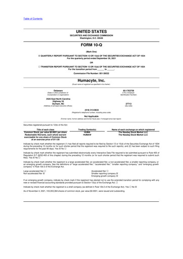 Thumbnail Humacyte 10-Q Quarterly Report FY 